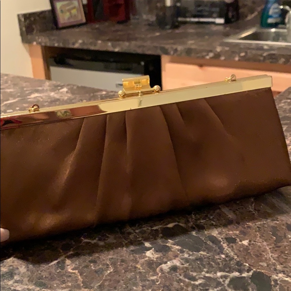 Gold Jessica McClintock clutch